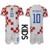 Billige Kroatien Luka Modric #10 Børnetøj Hjemmebanetrøje til baby VM 2022 Kortærmet (+ korte bukser)